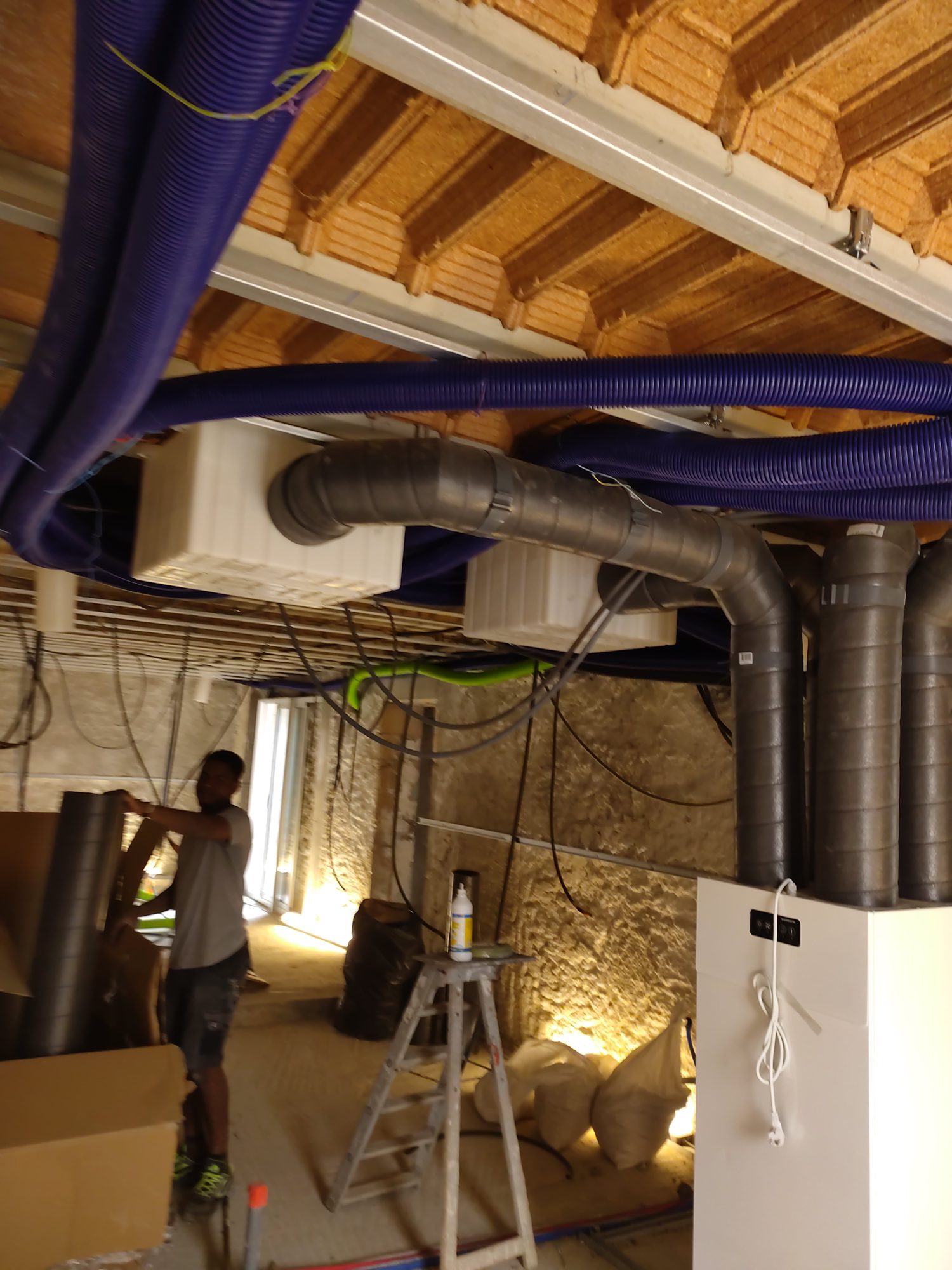 Rénovation avec pose d'une VMC double flux